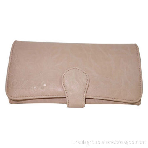 Ladies' wallet with inside credit card slots and tab for closure